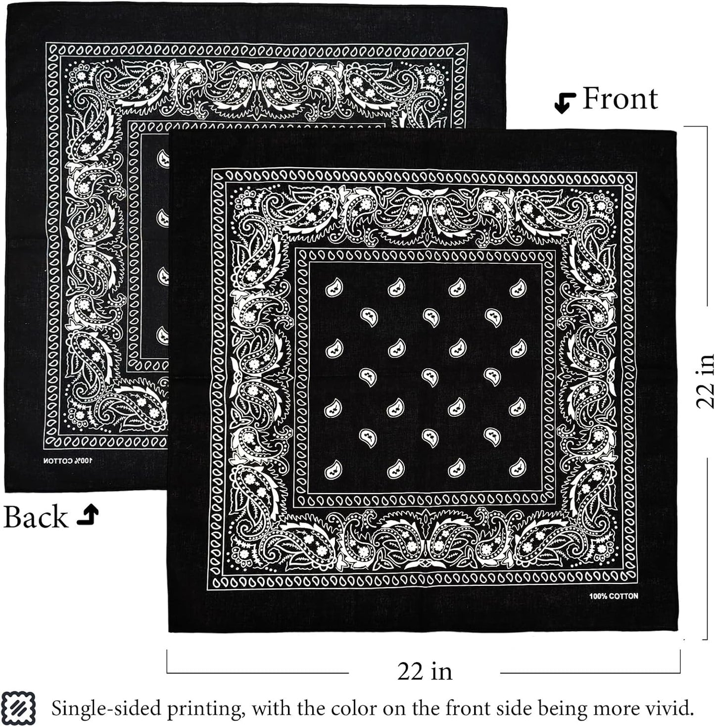 Gorgeous Island Paquete de 4 bandanas 100% algodón de 22 x 22 pulga...