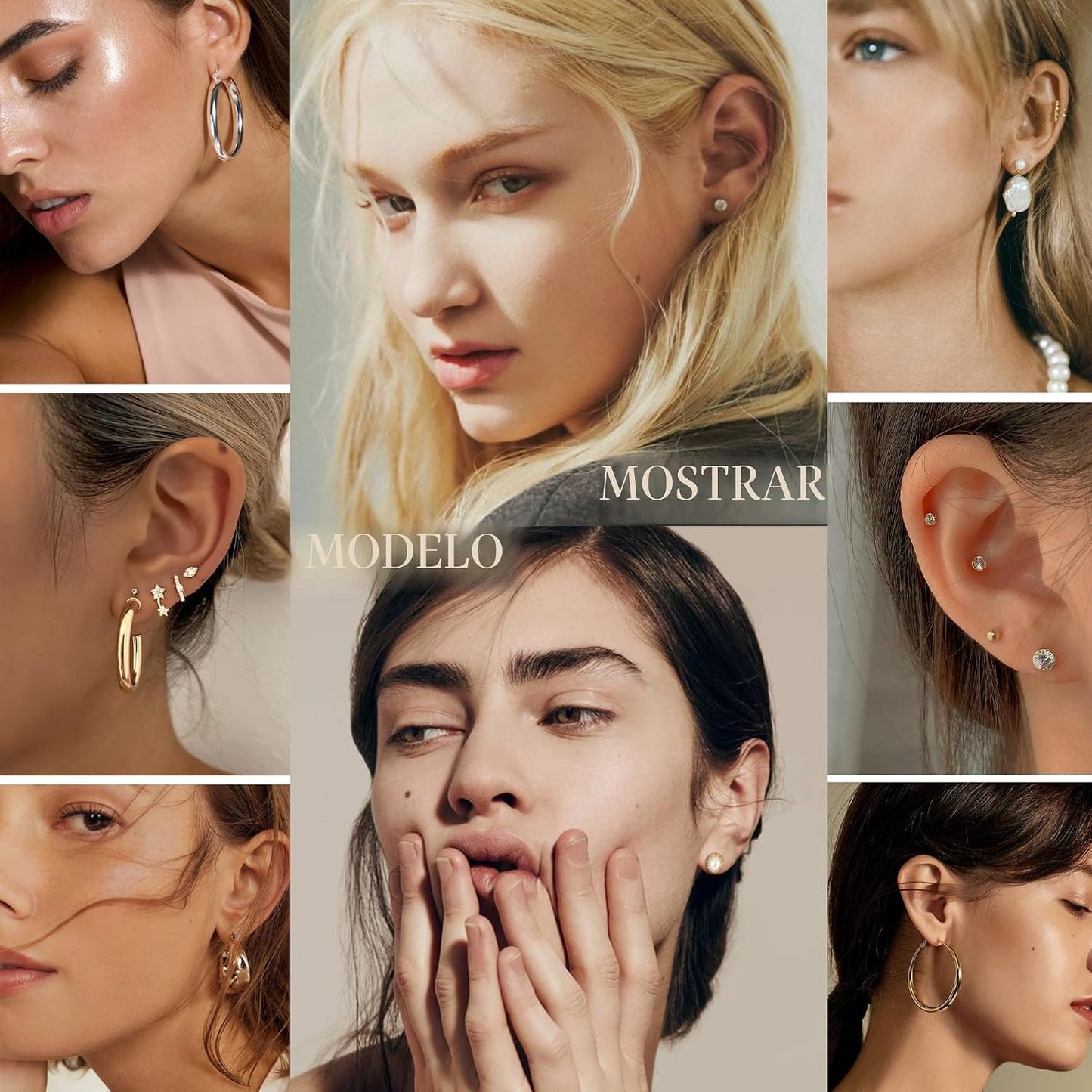 84 Pares de Aretes de Tuerca de Oro para Mujer Multipack, Paquetes...