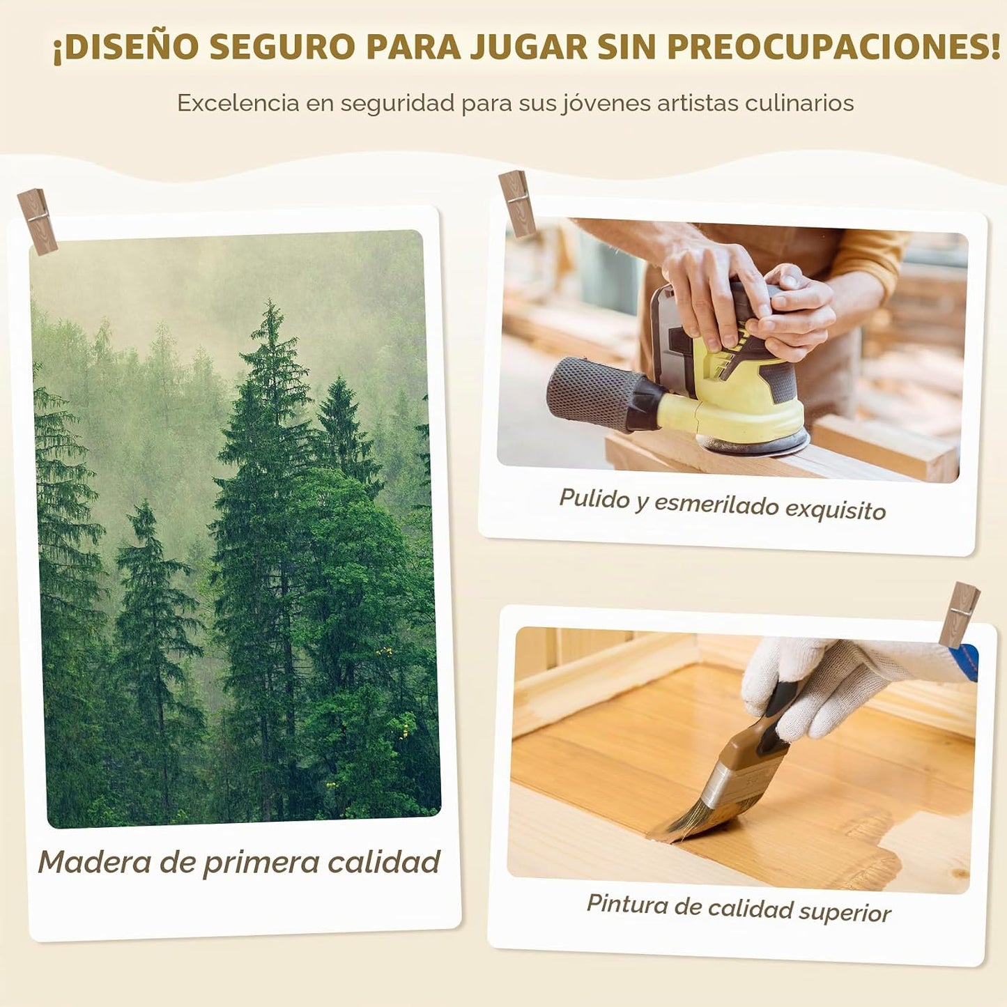 BIERUM Juego de cocina con luces y sonidos realistas, juego de coci...