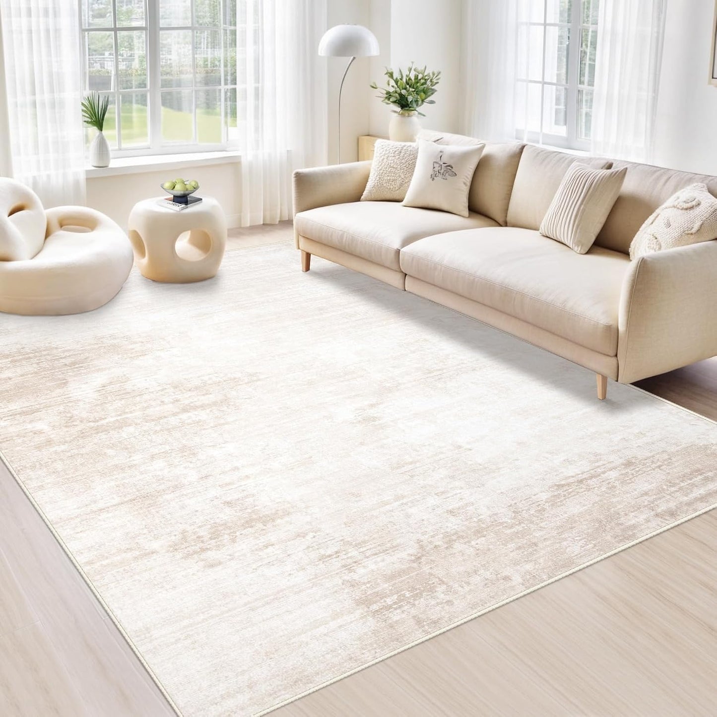 Alfombras de Área 6x9 para Sala de Estar: Alfombra Lavable Moderna...