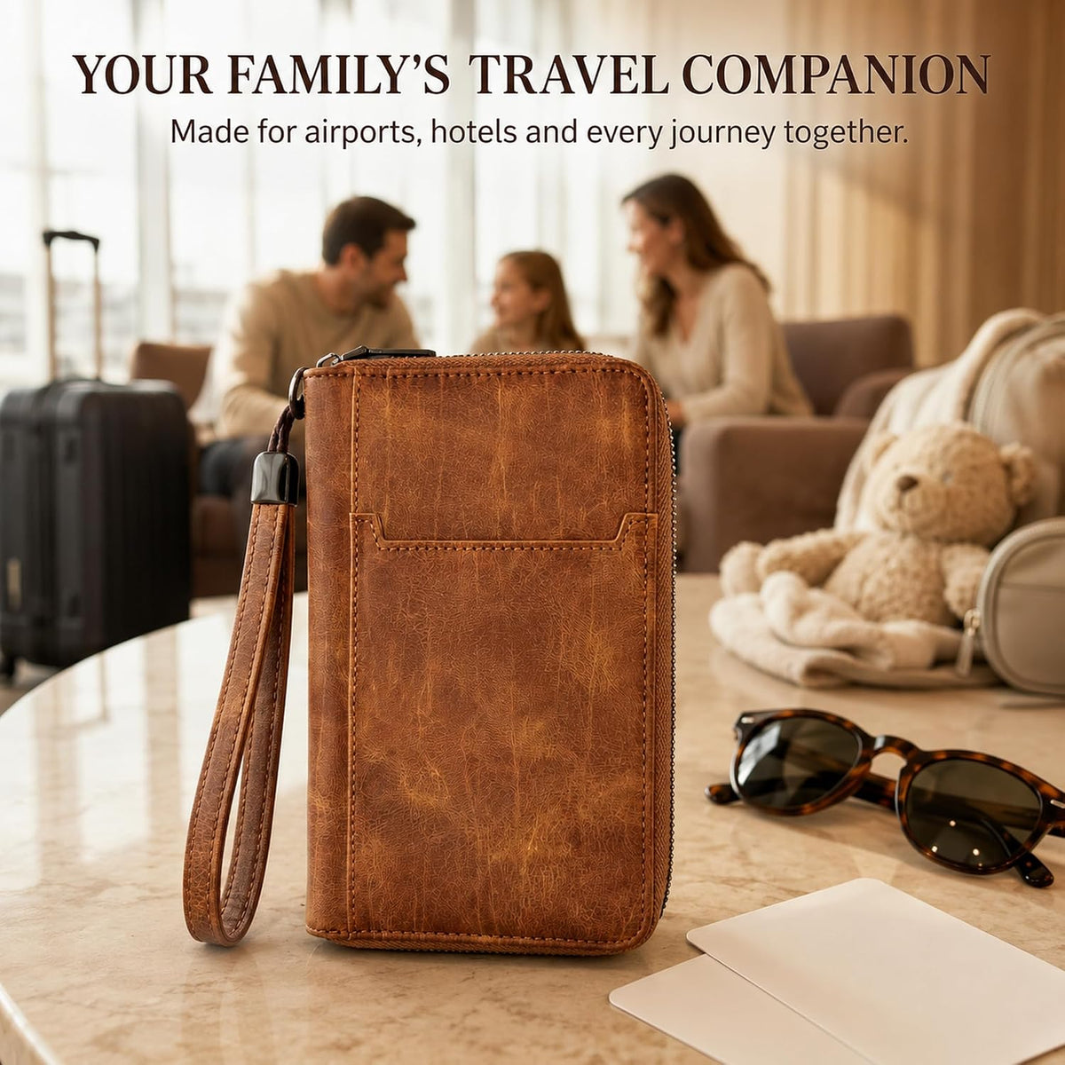 Soporte para pasaporte familiar para viajes, cartera de pasaporte c...
