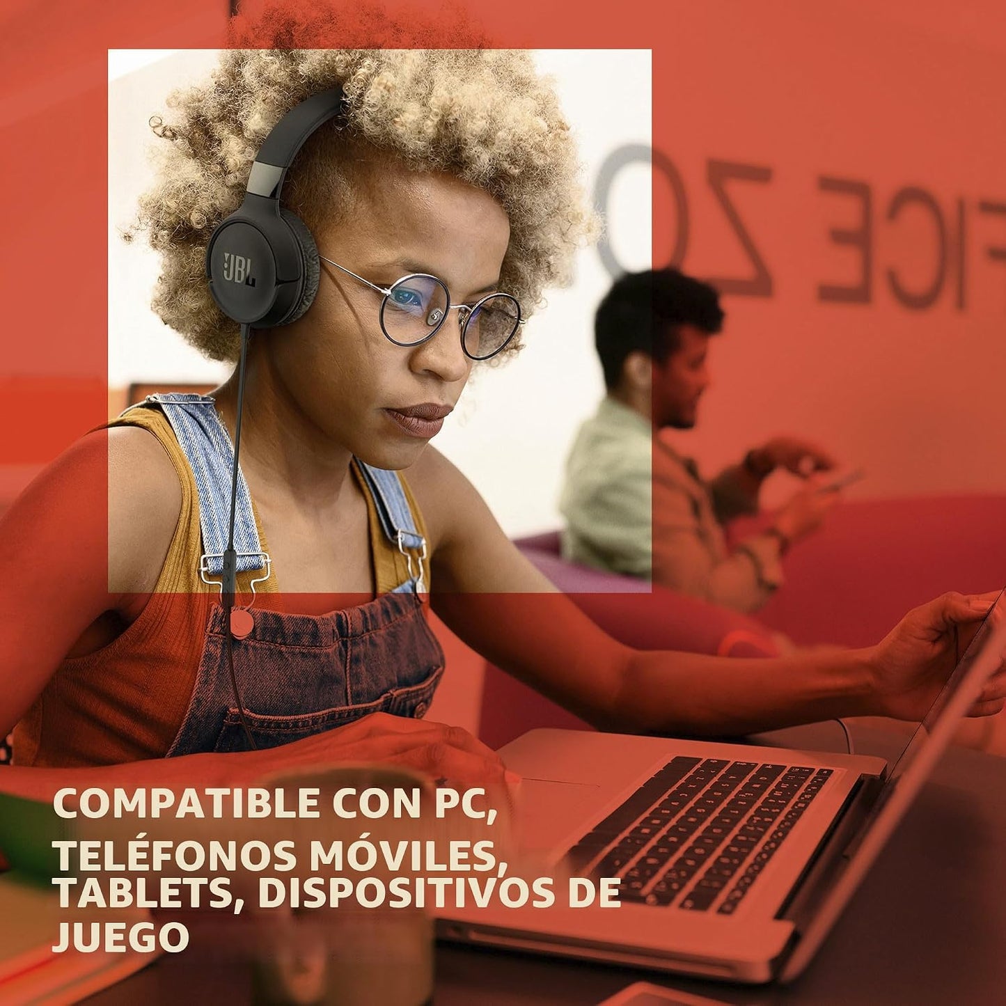 JBL Tune 520C - Auriculares supraaurales con cable USB-C con soport...