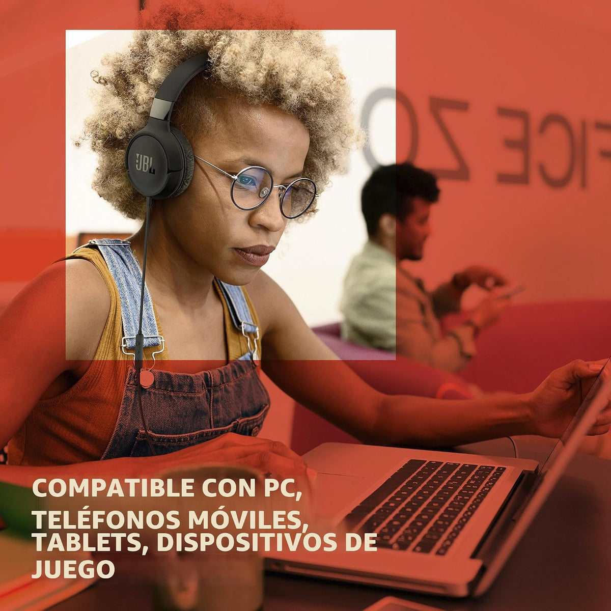 JBL Tune 520C - Auriculares supraaurales con cable USB-C con soport...
