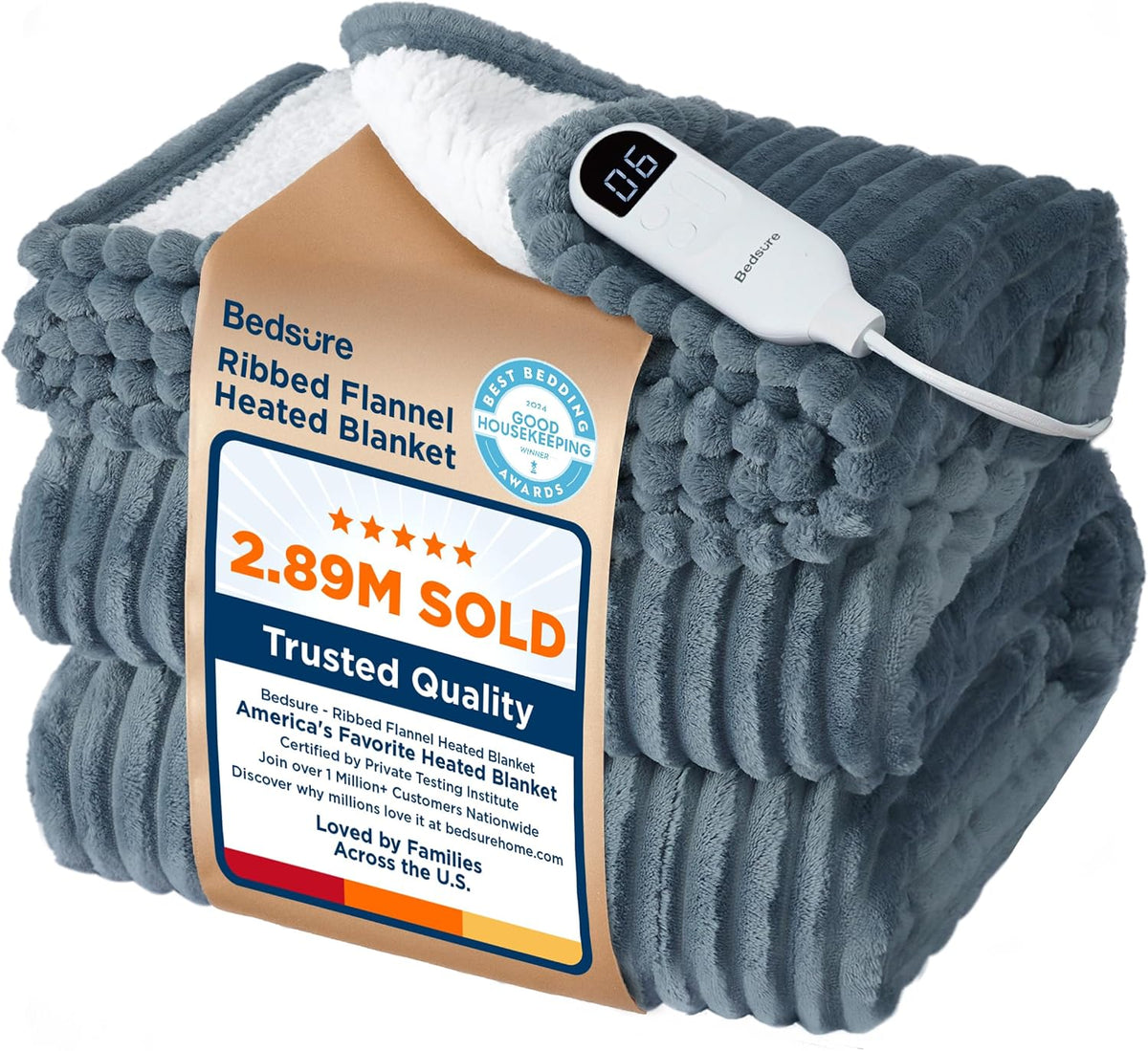 Bedsure GentleSoft Manta Eléctrica Tamaño Full - Manta Térmica de F...
