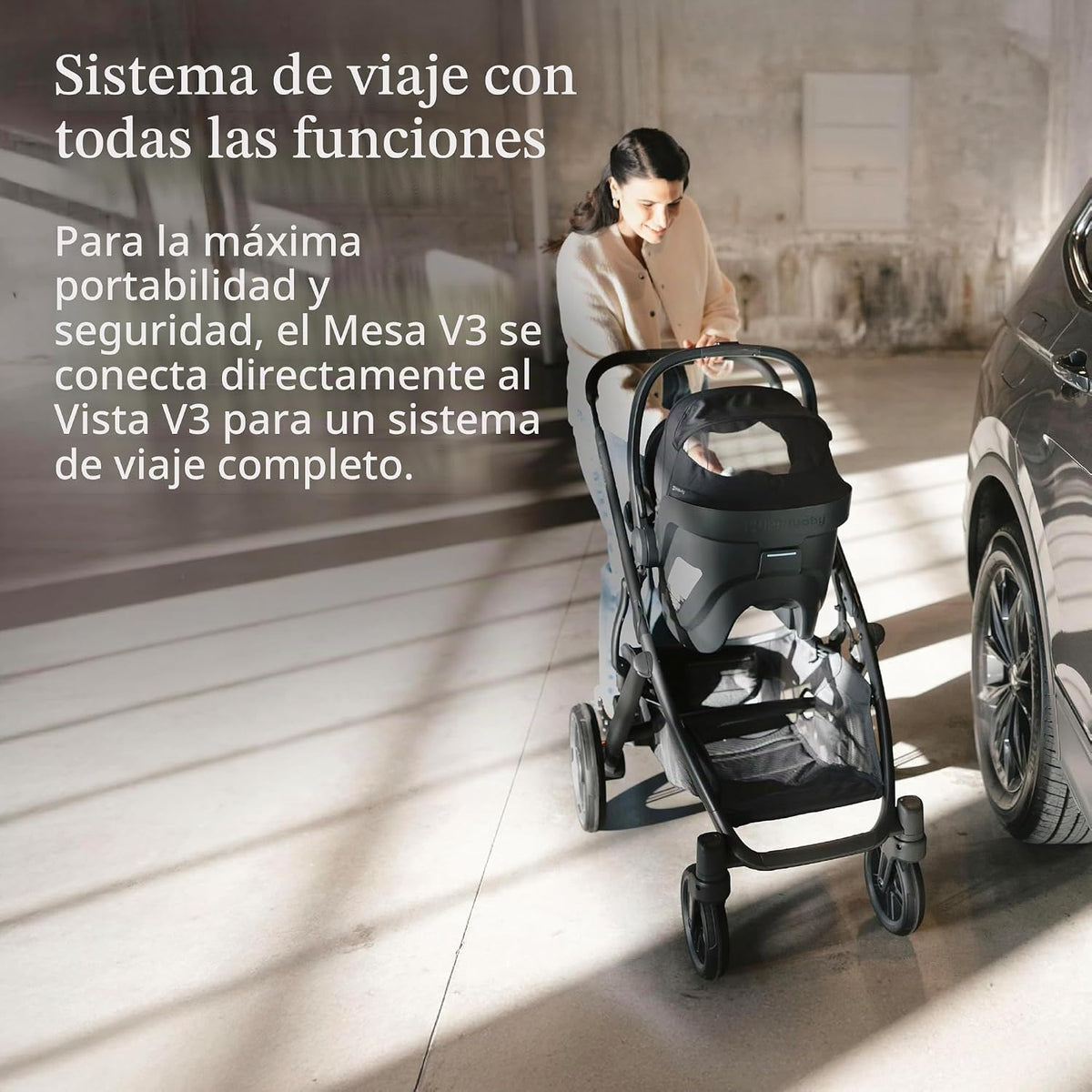 UPPAbaby Vista V3 Cochecito + Mesa V3 Sistema de viaje para asiento...