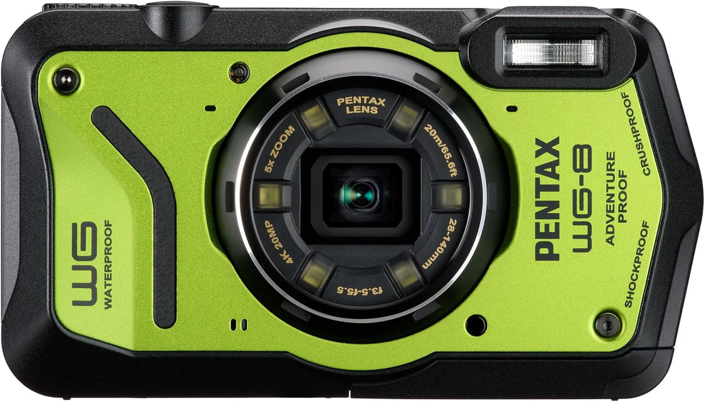 PENTAX WG-8 - Cámara de aventura verde para todo tipo de clima, con...