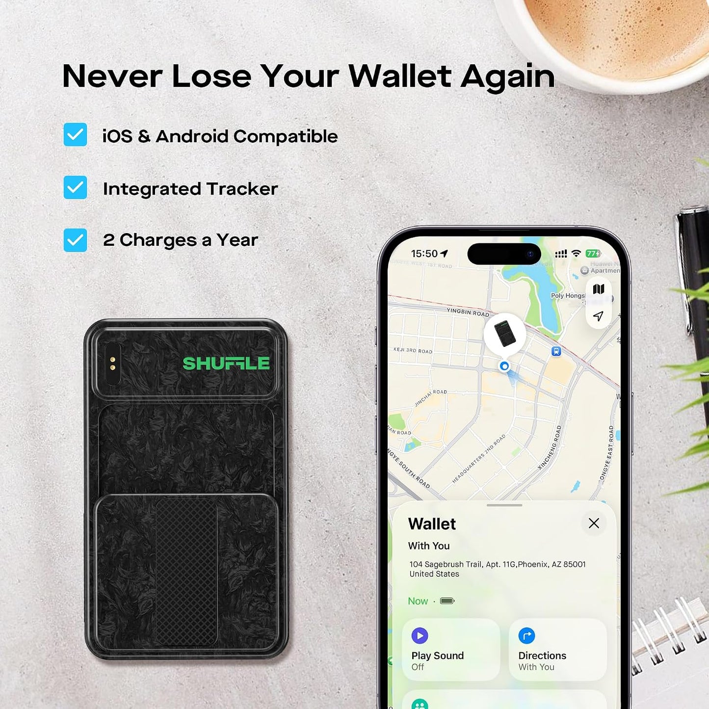 Shuffle Wallet 2.0, innovador mecanismo de abanico para hombre cart...