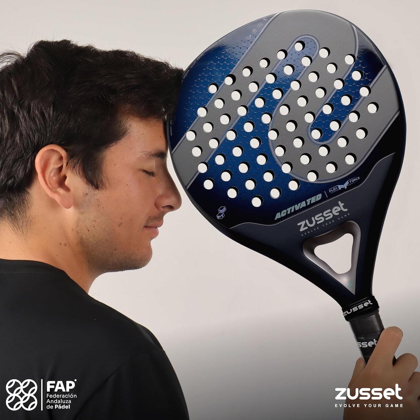 Pala de pádel ZUSSET Activada 2025 | Pala Padel Forma Redonda | Bal...