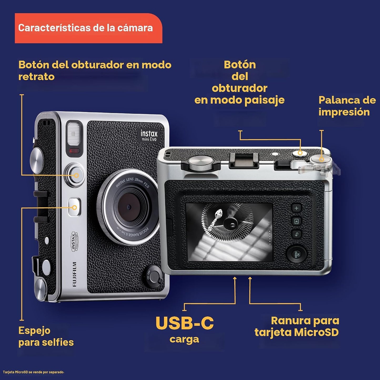 Fujifilm Instax Mini EVO - Cámara instantánea