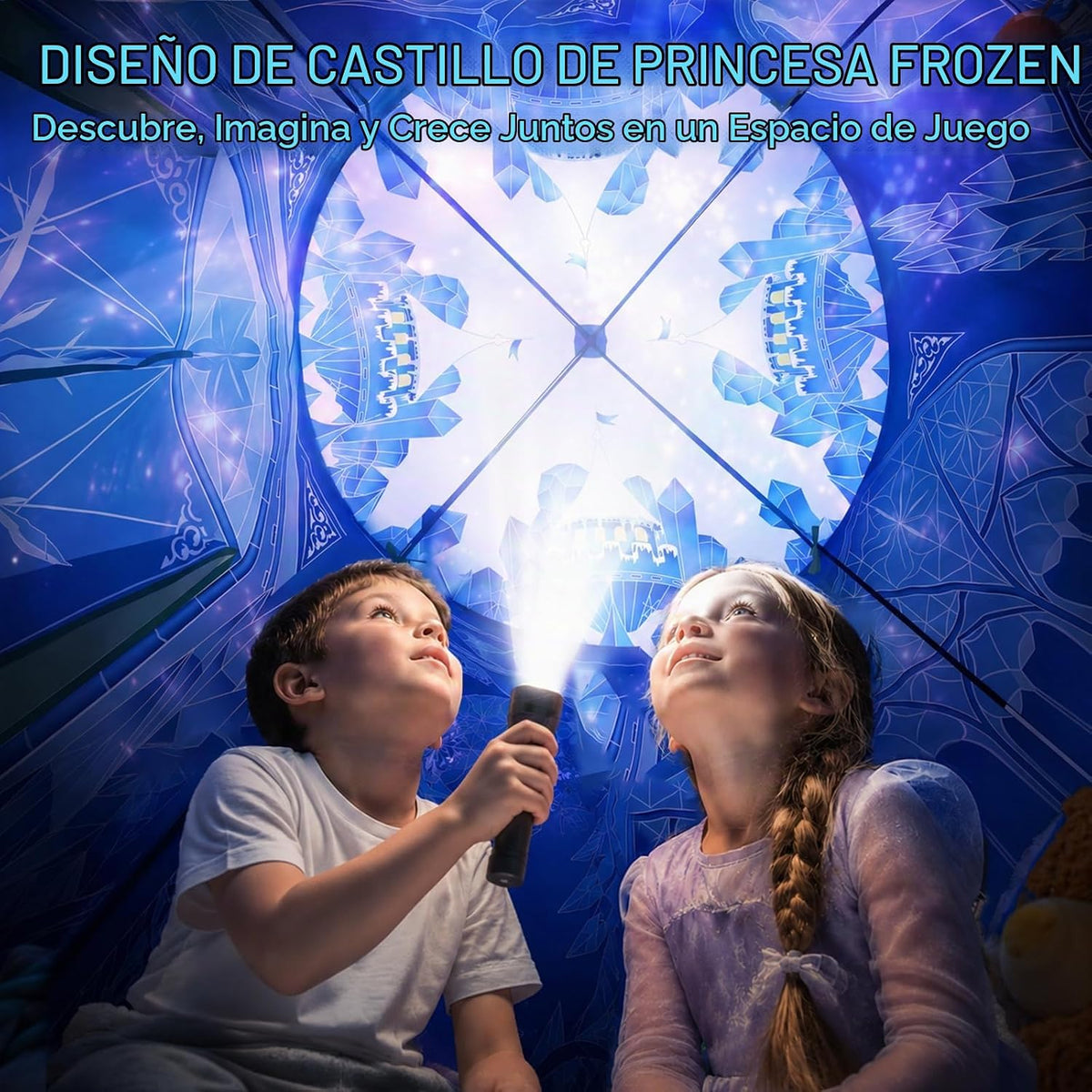 Hamdol Tienda de campaña de princesa para niñas, juguete congelado,...