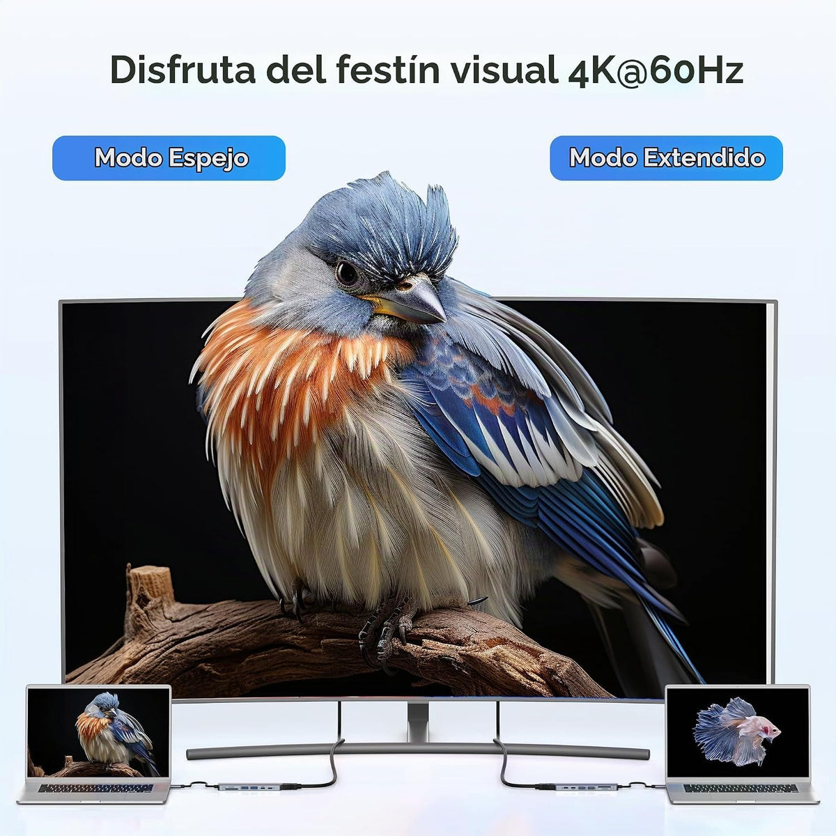 MOKiN Adaptador HDMI USB C Hub, dongle 7 en 1 con lector de tarjeta...