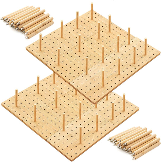 Kigley Organizador de cajones de madera con 48 clavijas, sistema de...