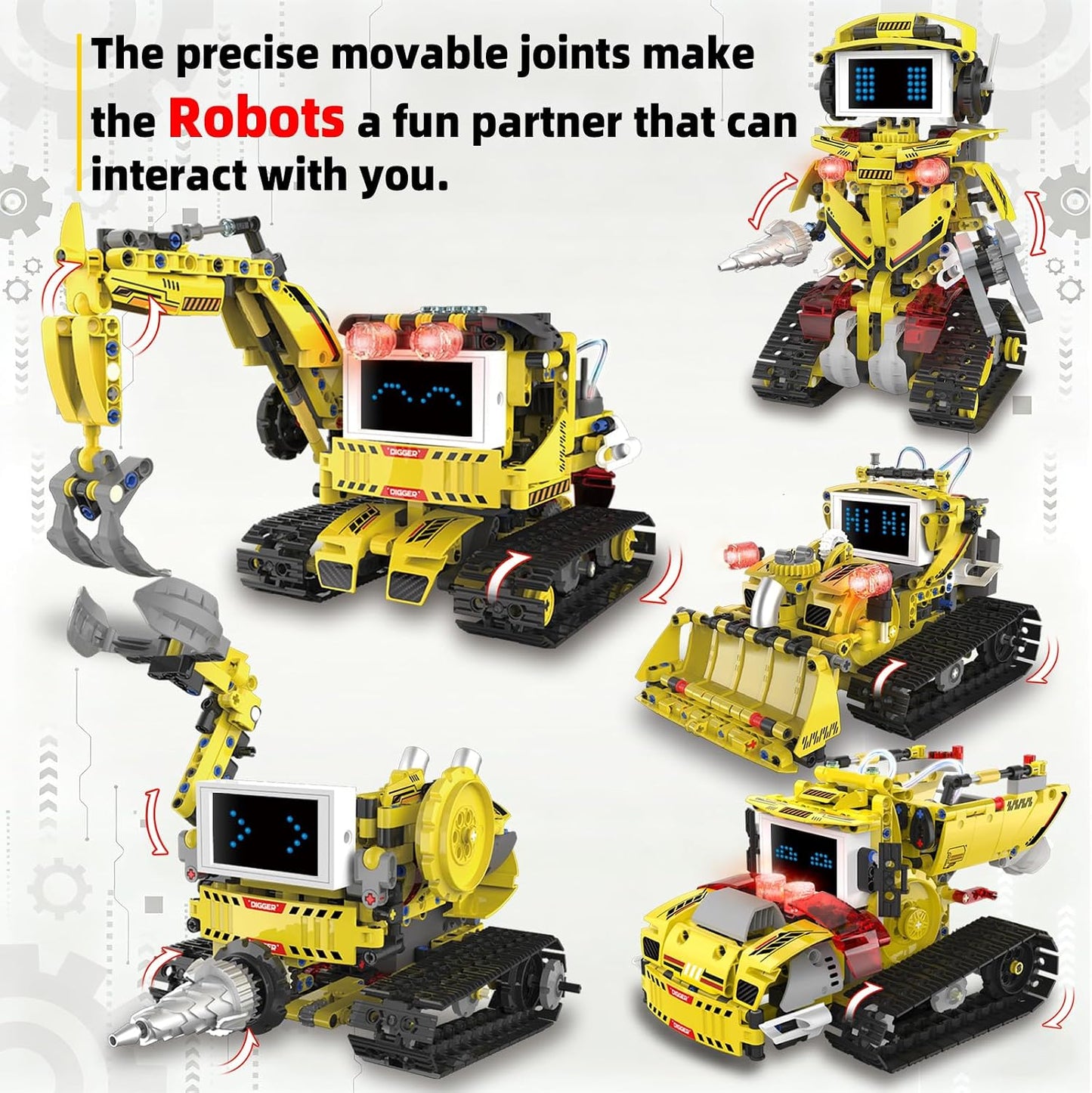 Suplanet Juego de bloques de construcción de robot programable 5 en...