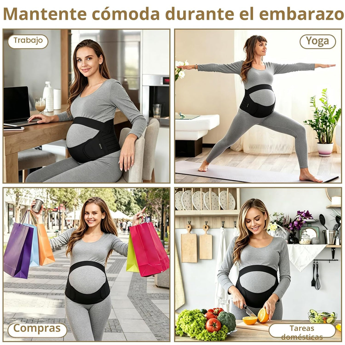 ChongErfei Cinturón de Maternidad Banda para Vientre de Embarazo 3...