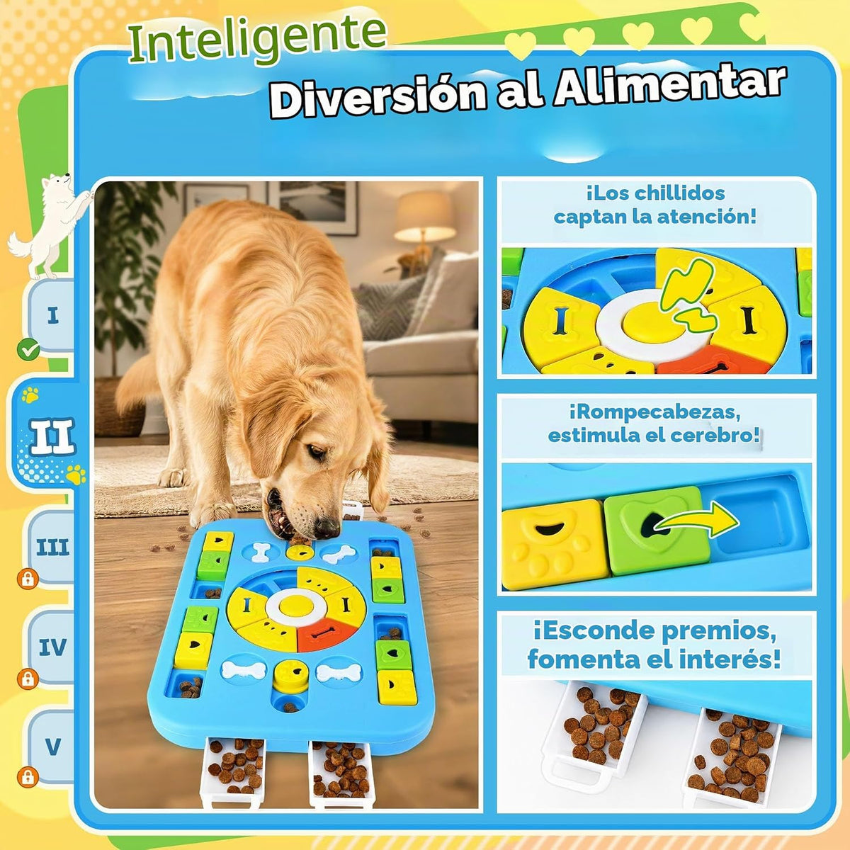 Forfon Juego de juguetes de enriquecimiento para perros mejorado co...
