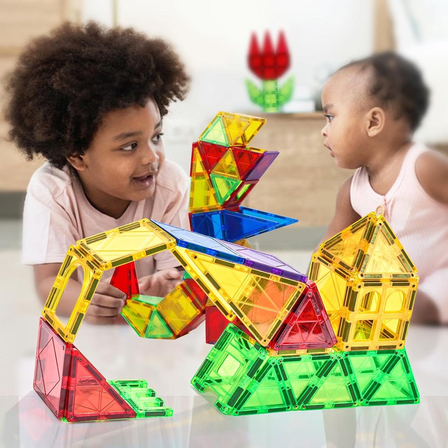 Juguetes magnéticos para niños y niñas preescolares, bloques magnét...