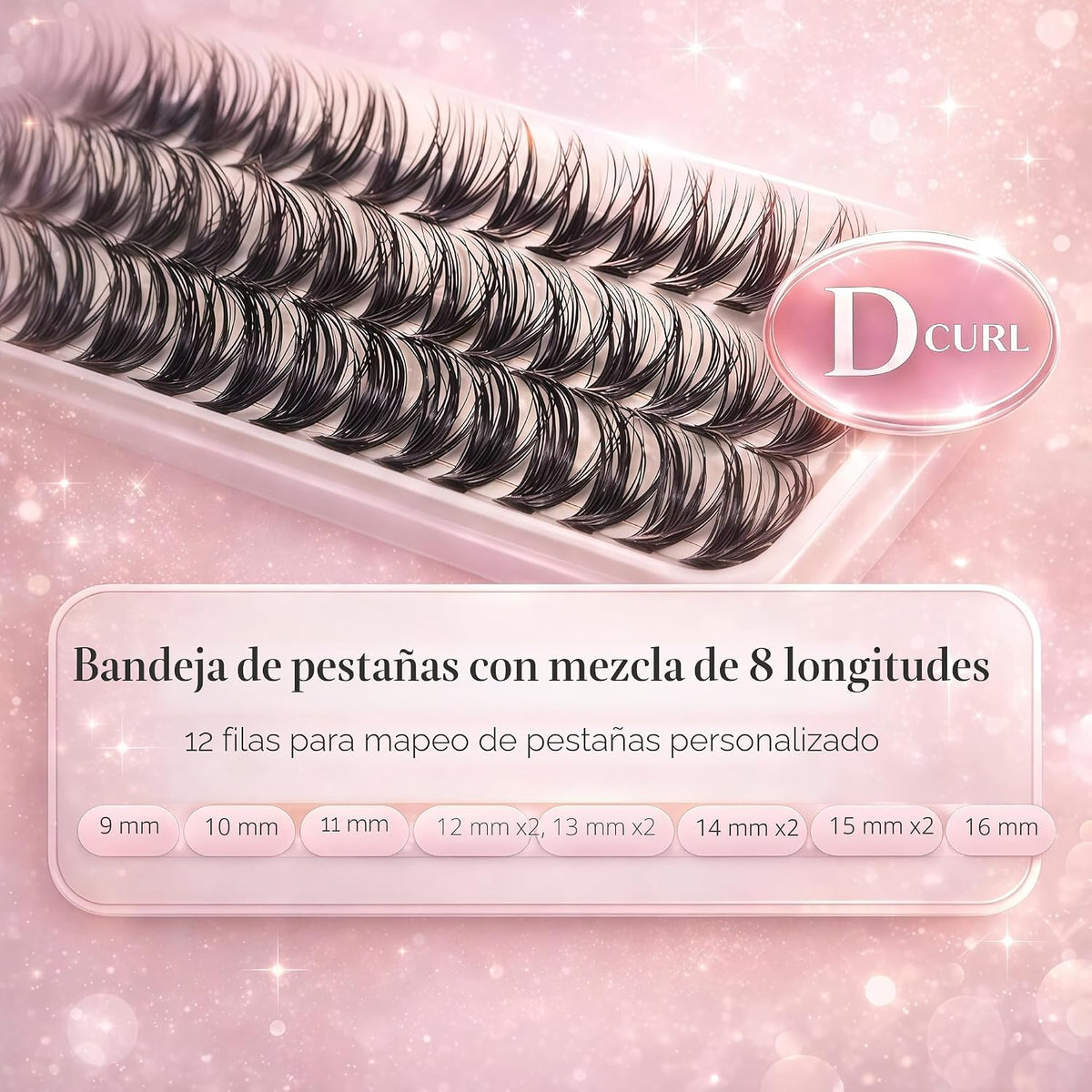 Kit de racimos de pestañas, kit de extensión de pestañas individual...