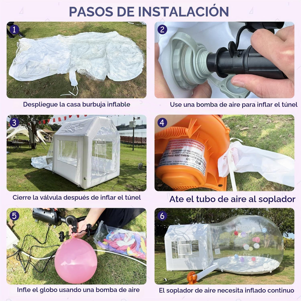 Cúpula inflable de la casa de la burbuja de 10ft para los niños, ti...