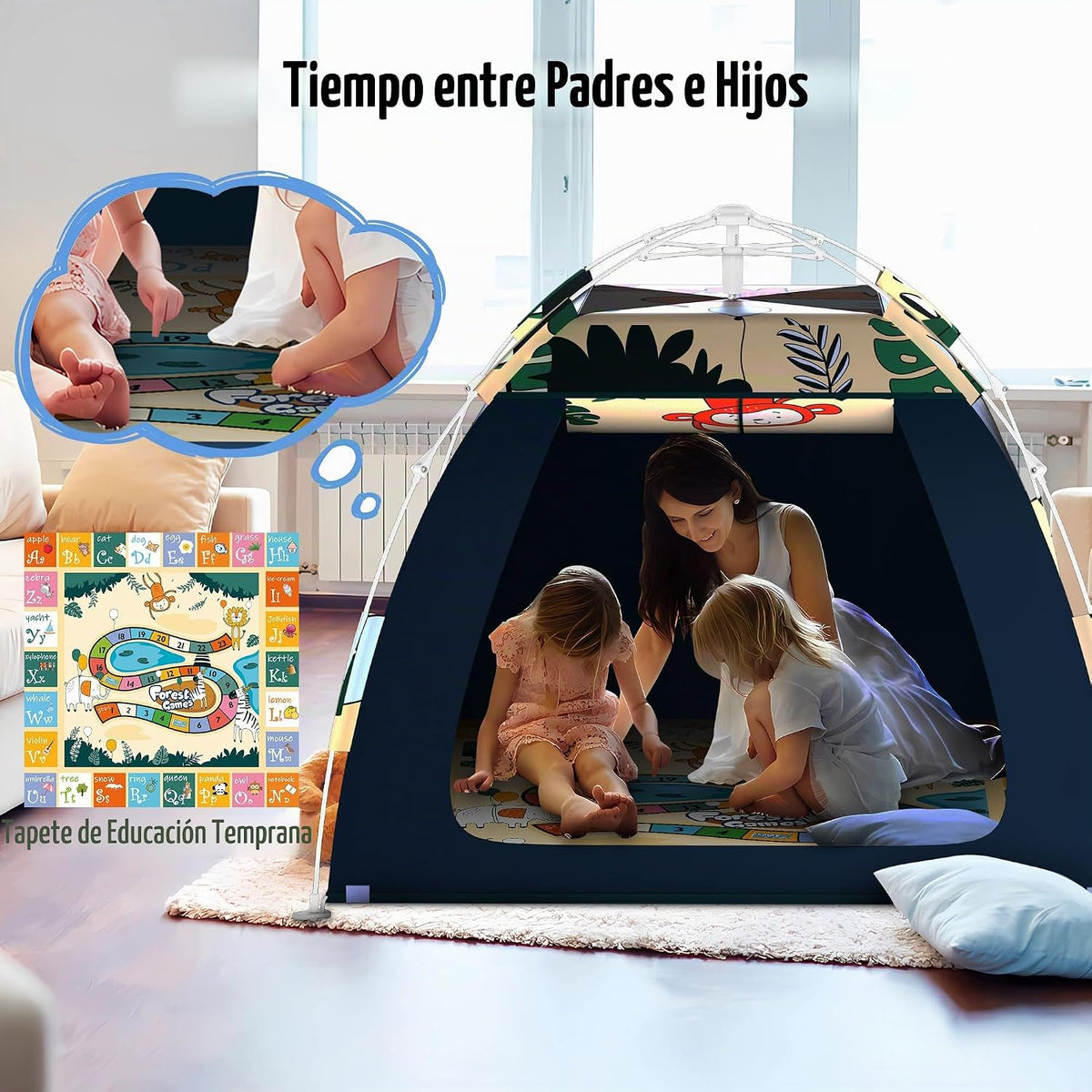 Casa de juegos multiusos al aire libre para niños pequeños, tienda...