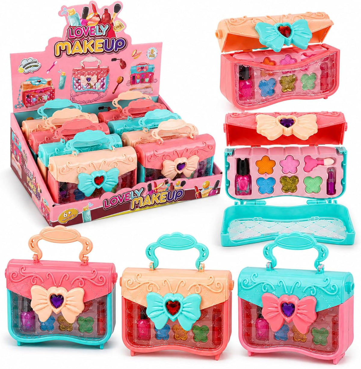 Kit de maquillaje infantil para niñas \u2013 Juego cosmético lavabl...