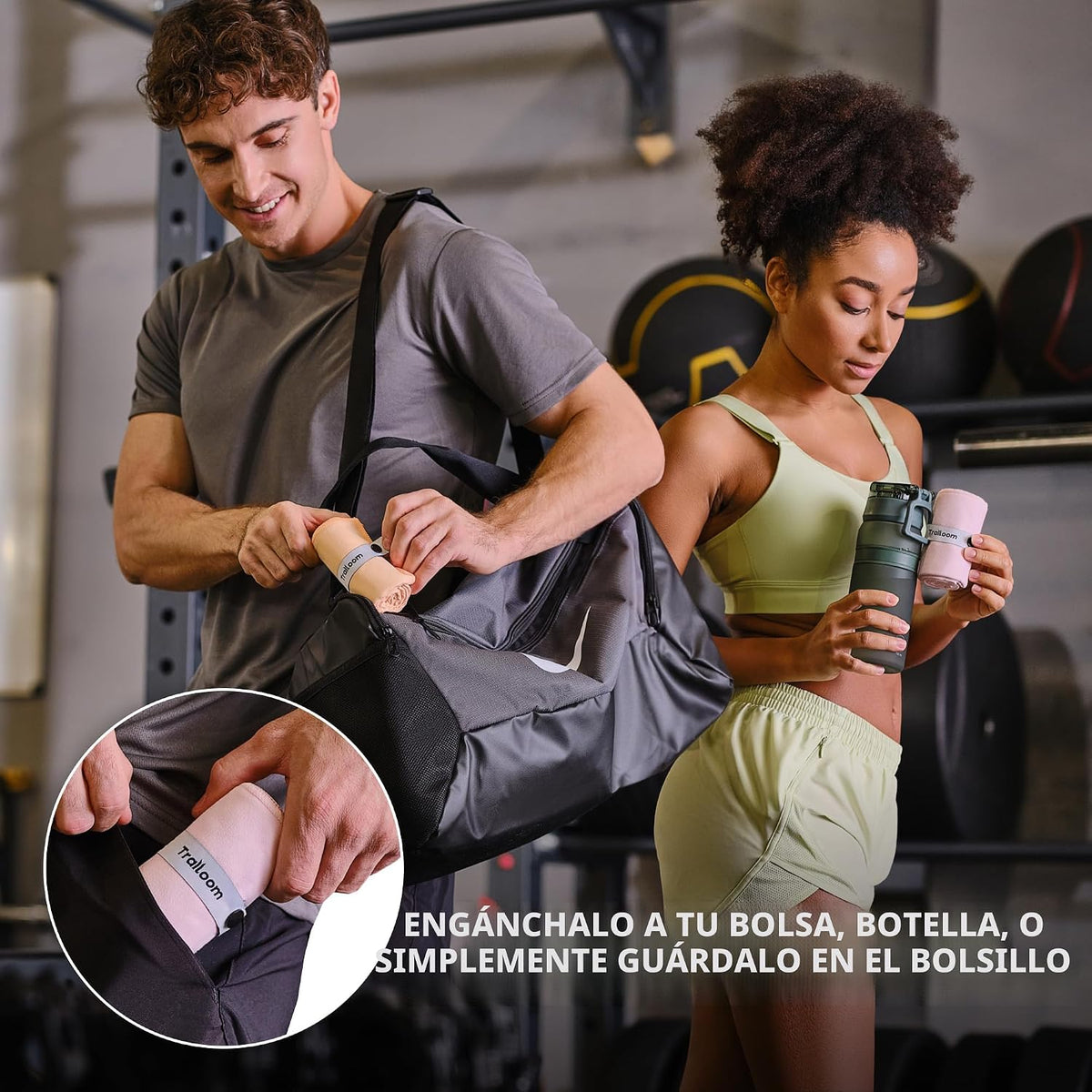 Trailoom Toallas de gimnasio de microfibra, de secado rápido, altam...