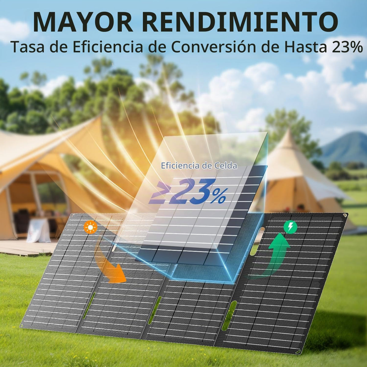 HOWEASY Estación de energía portátil de 300 W, generador solar de 2...