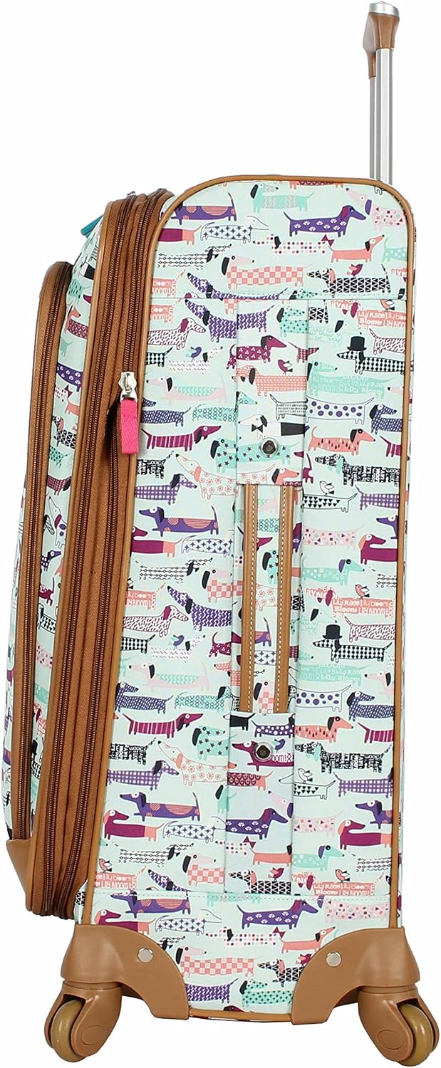 Lily Bloom - Equipaje con patrón de diseño de 24 pulgadas, maleta e...