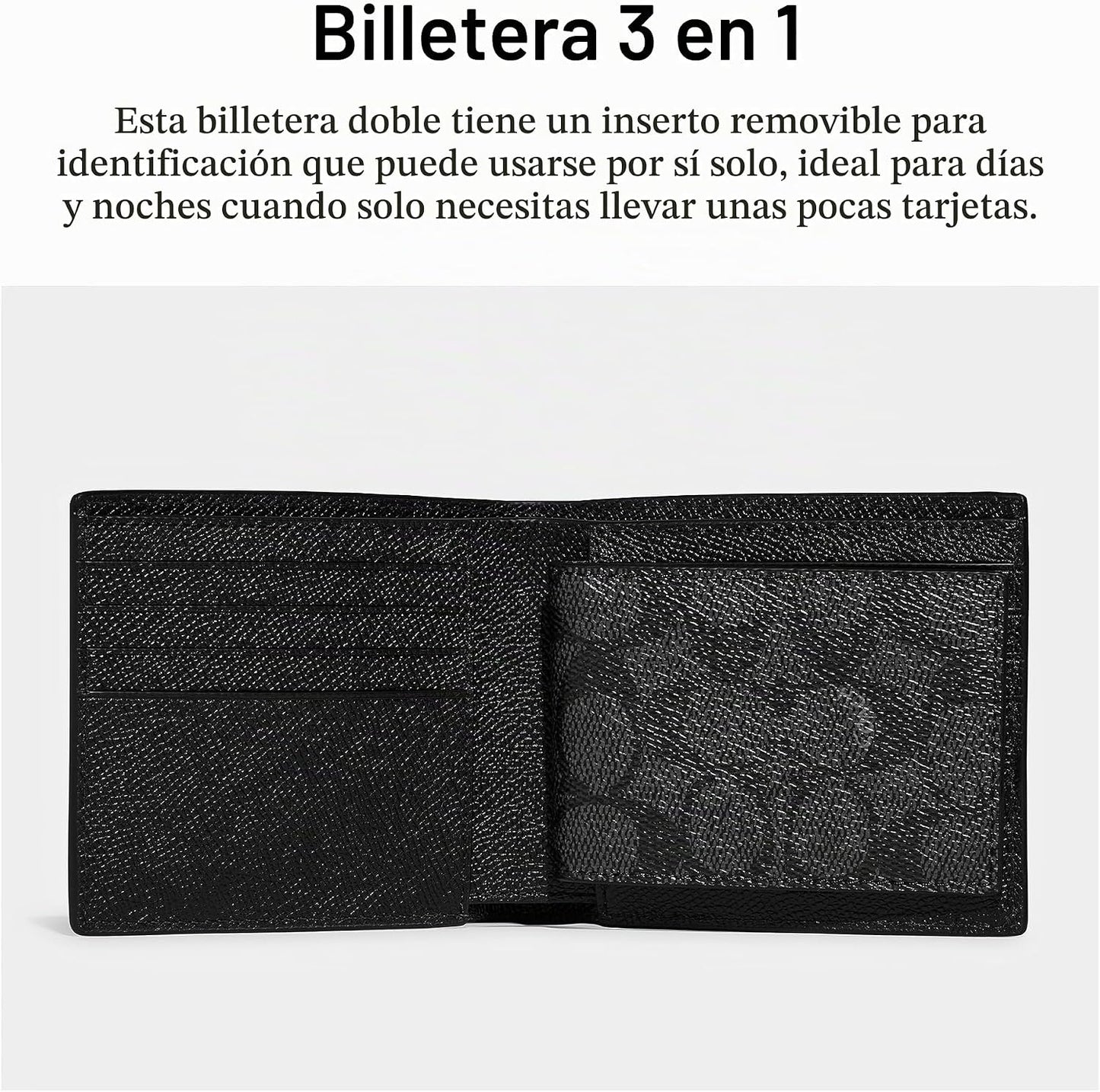 Coach Cartera 3 en 1 en piel de grano cruzado