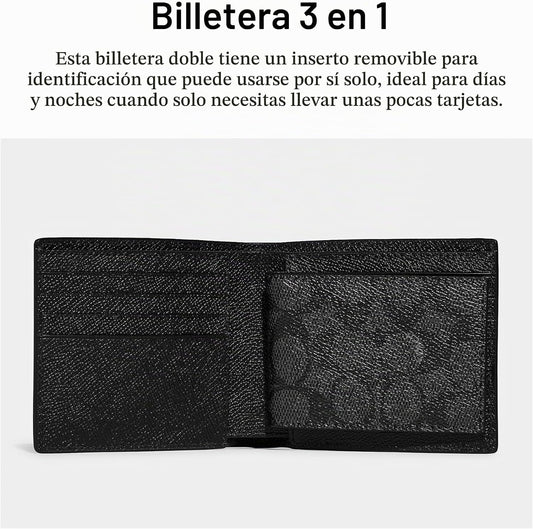 Coach Cartera 3 en 1 en piel de grano cruzado