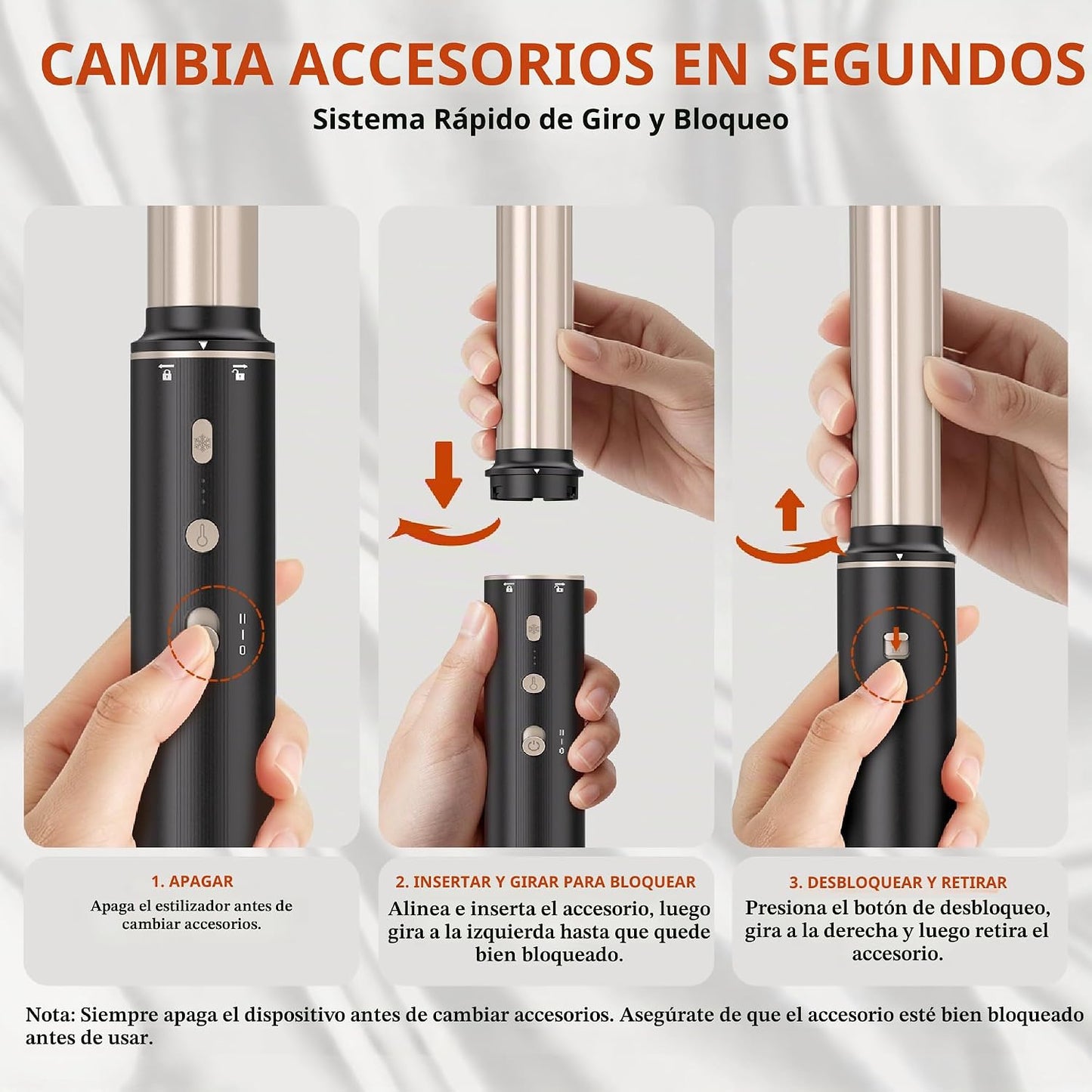 Mythsight StyleVibe - Moldeador de aire 6 en 1 con secador de pelo...