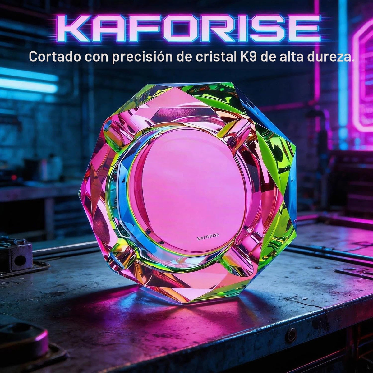 Kufox - cenicero para cigarrillo de vidrio, estuche contenedor de c...