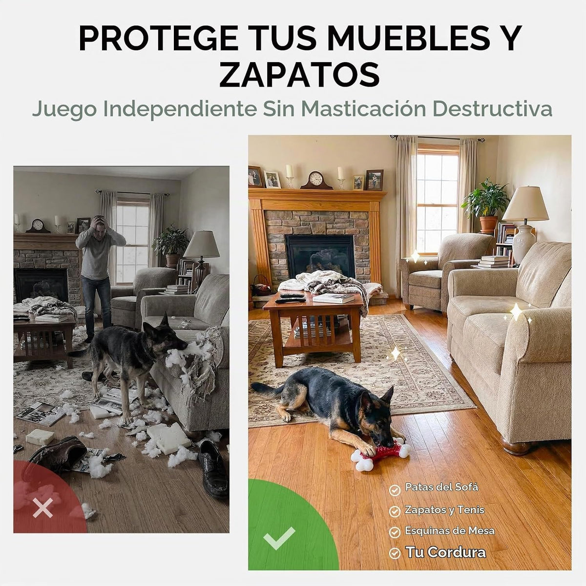 Kseroo - Juguetes resistentes para perros de raza grande que son ma...