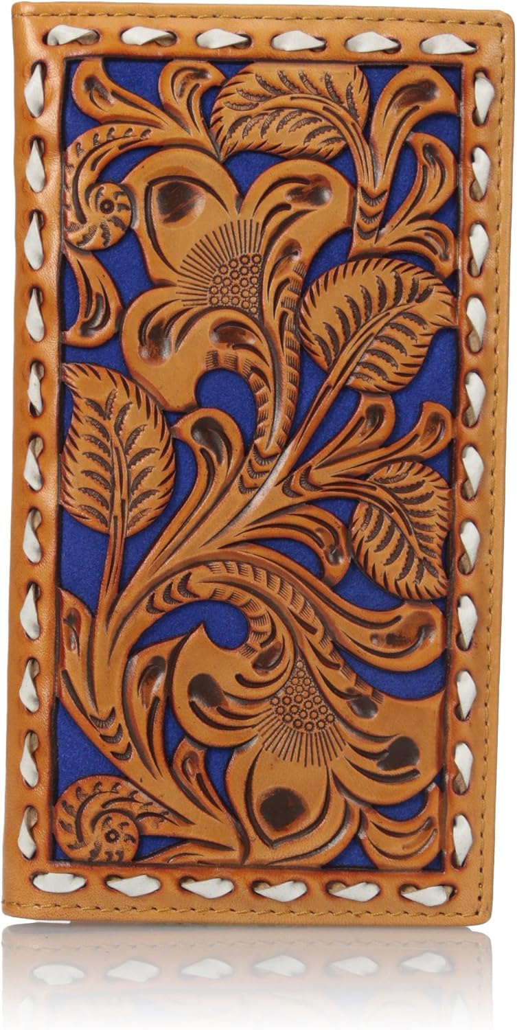 Nocona Rodeo Buck con diseño floral azul para hombre
