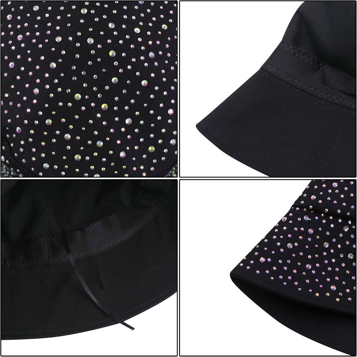 BOLLEY JOSS Sombrero de cubo brillante para mujer, sombrero de sol...