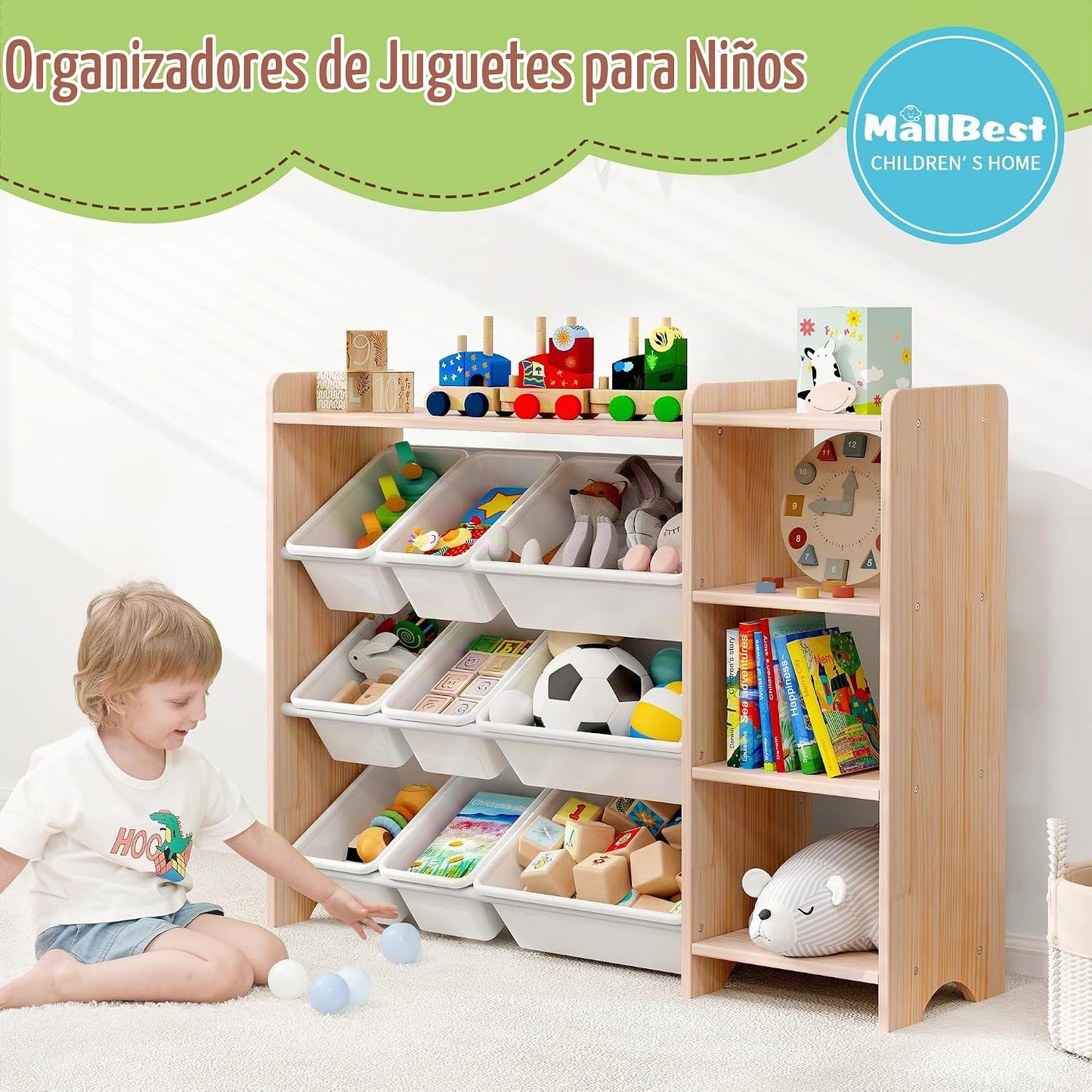 MallBest Estante organizador de almacenamiento de juguetes para niñ...