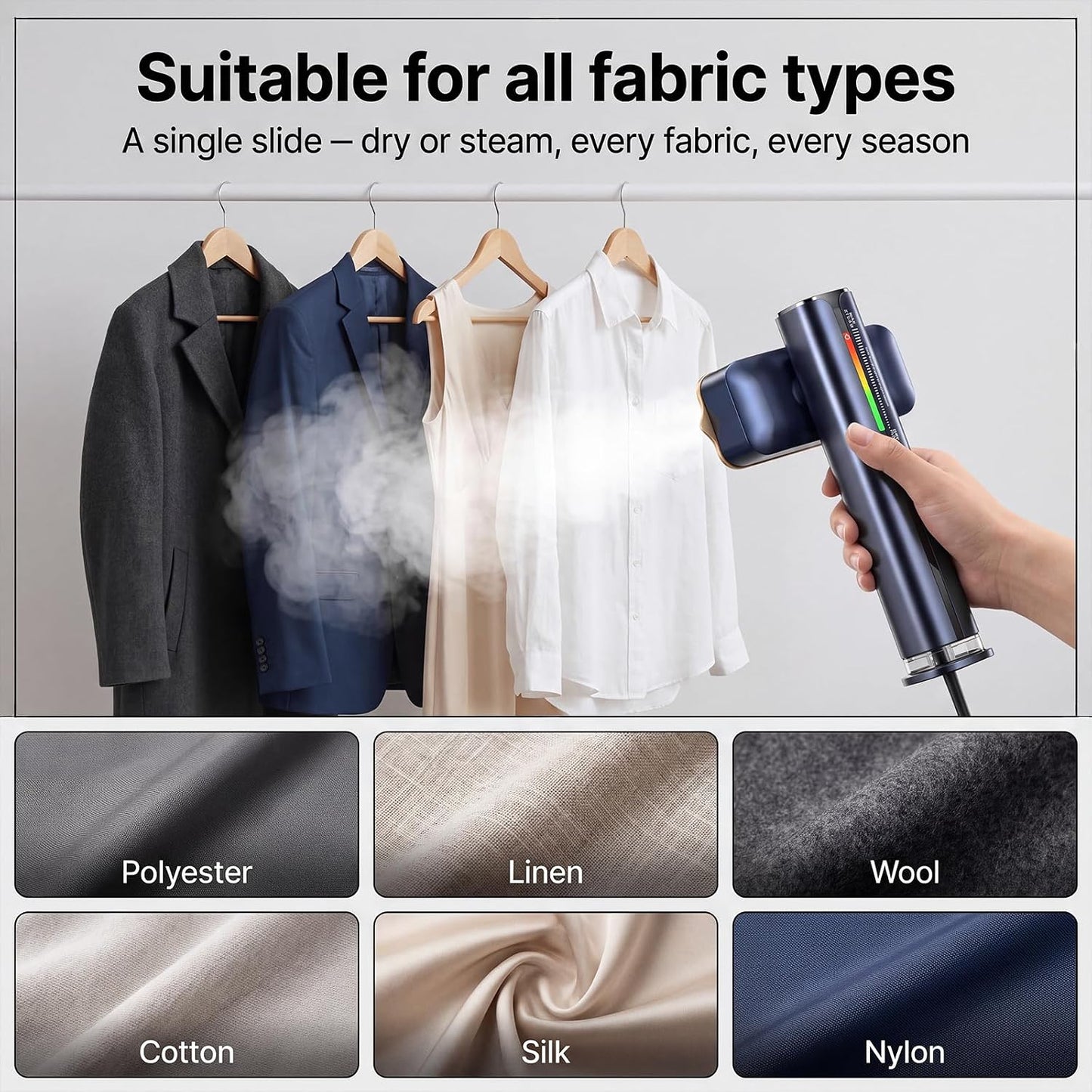 Vaporizador de viaje para ropa, vaporizador y plancha de ropa 2 en...