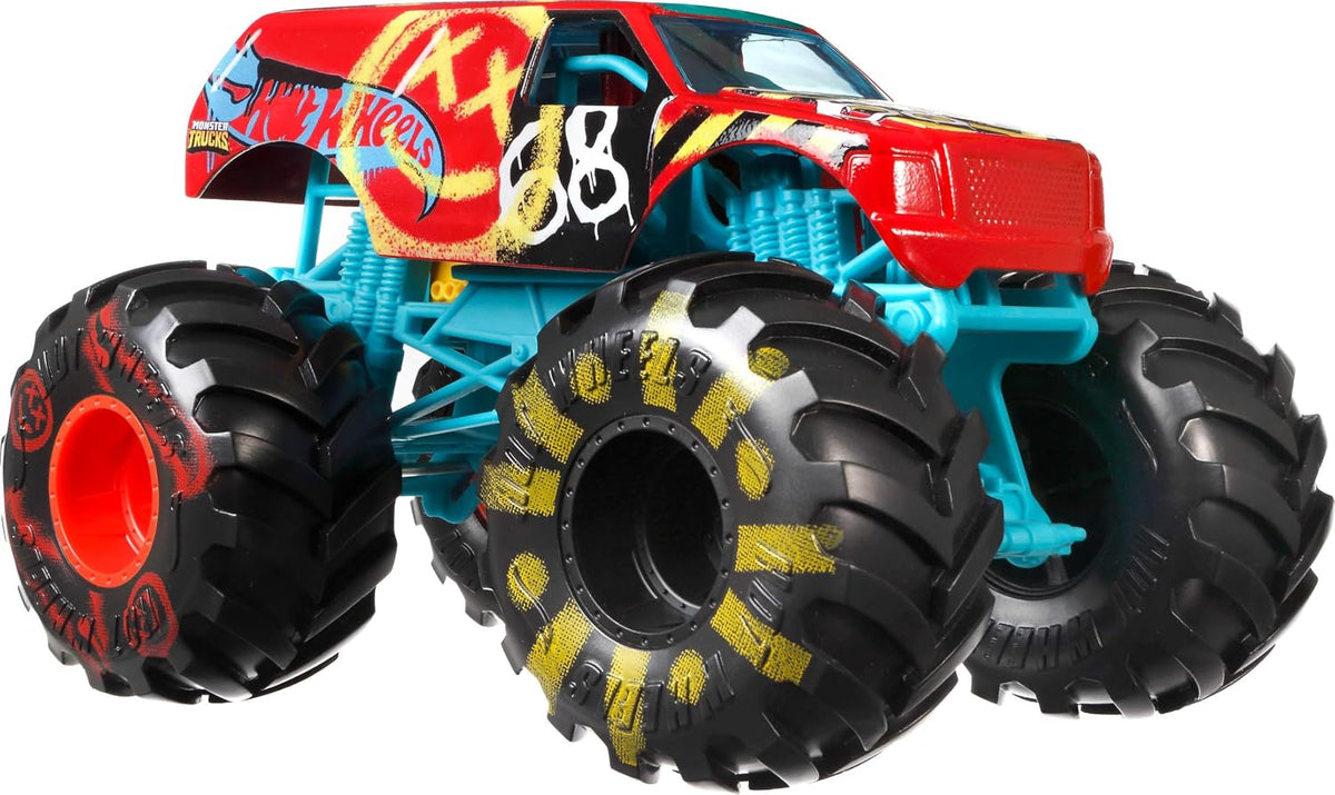 Hot Wheels Monster Trucks, camión monstruo de gran tamaño, camión d...
