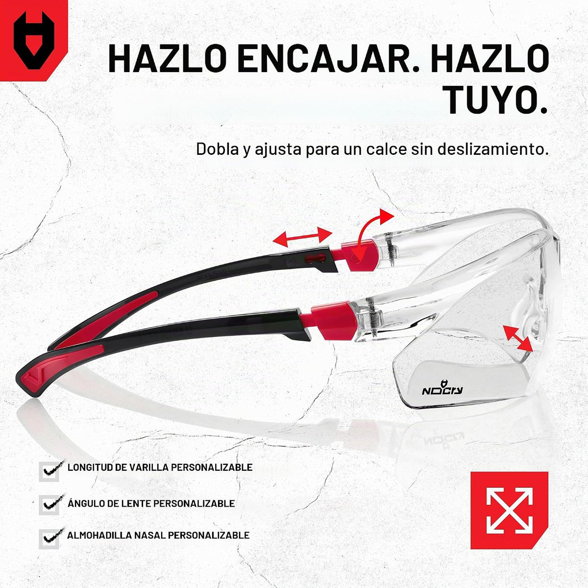 NoCry Gafas de seguridad transparentes para hombres y mujeres con l...