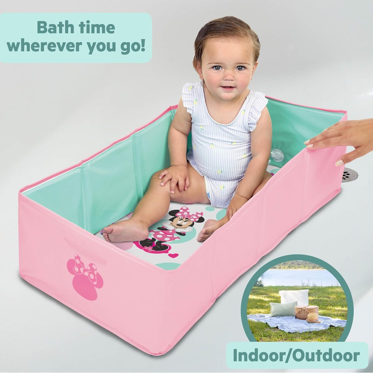 Disney Baby Minnie Mouse Tuckaway - Bañera plegable para niños, con...