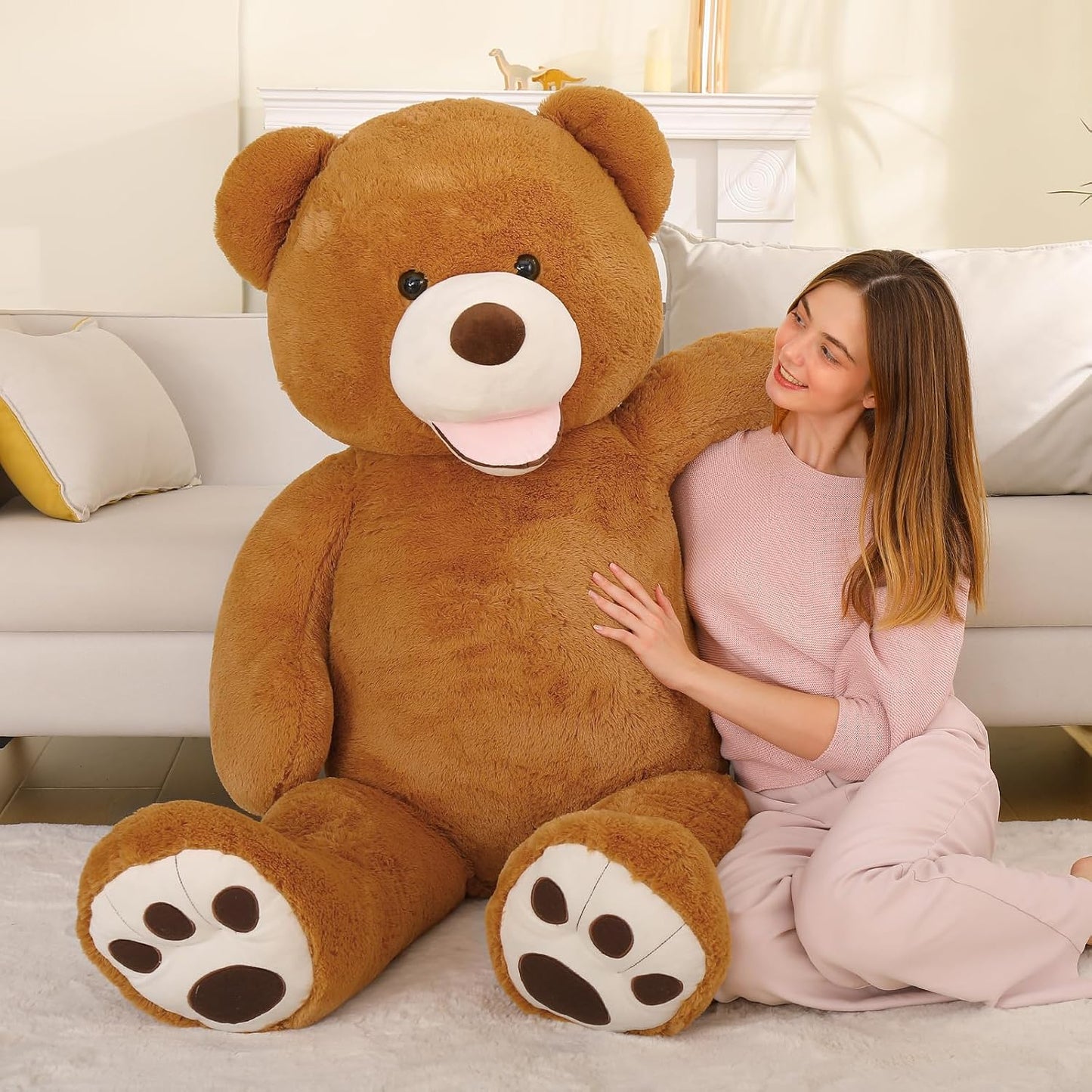 MaoGoLan Oso de peluche grande de 5 pies de alto con cara sonriente...