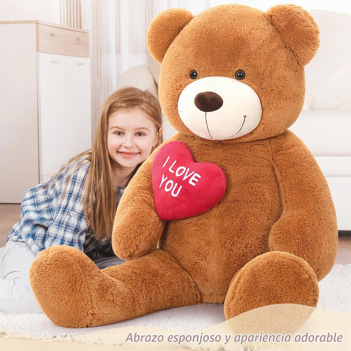 BENINY Oso de peluche gigante animal de peluche 52" - Oso de pe...
