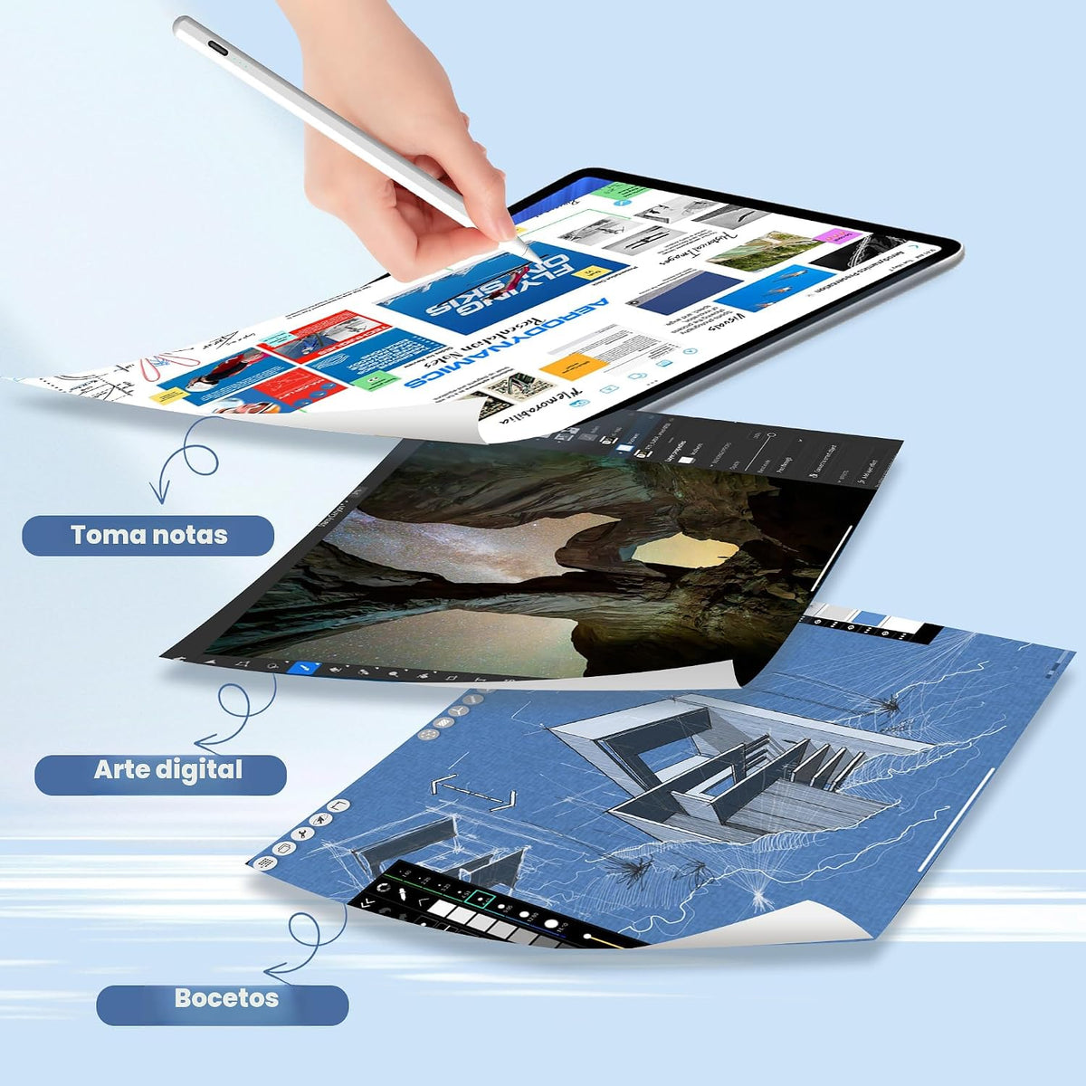Lápiz para Apple iPad A16 10ª Generación, Lápiz capacitivo de carga...