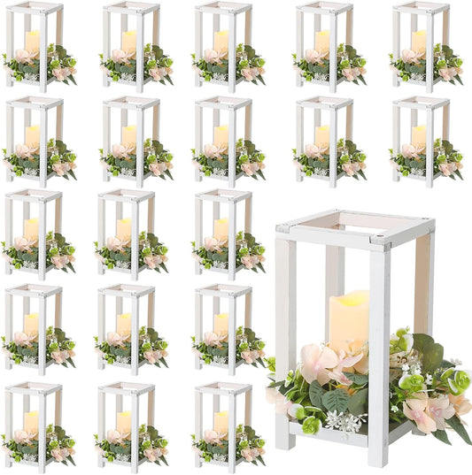 Hushee Juego de 60 velas de madera para centros de mesa de boda, co...