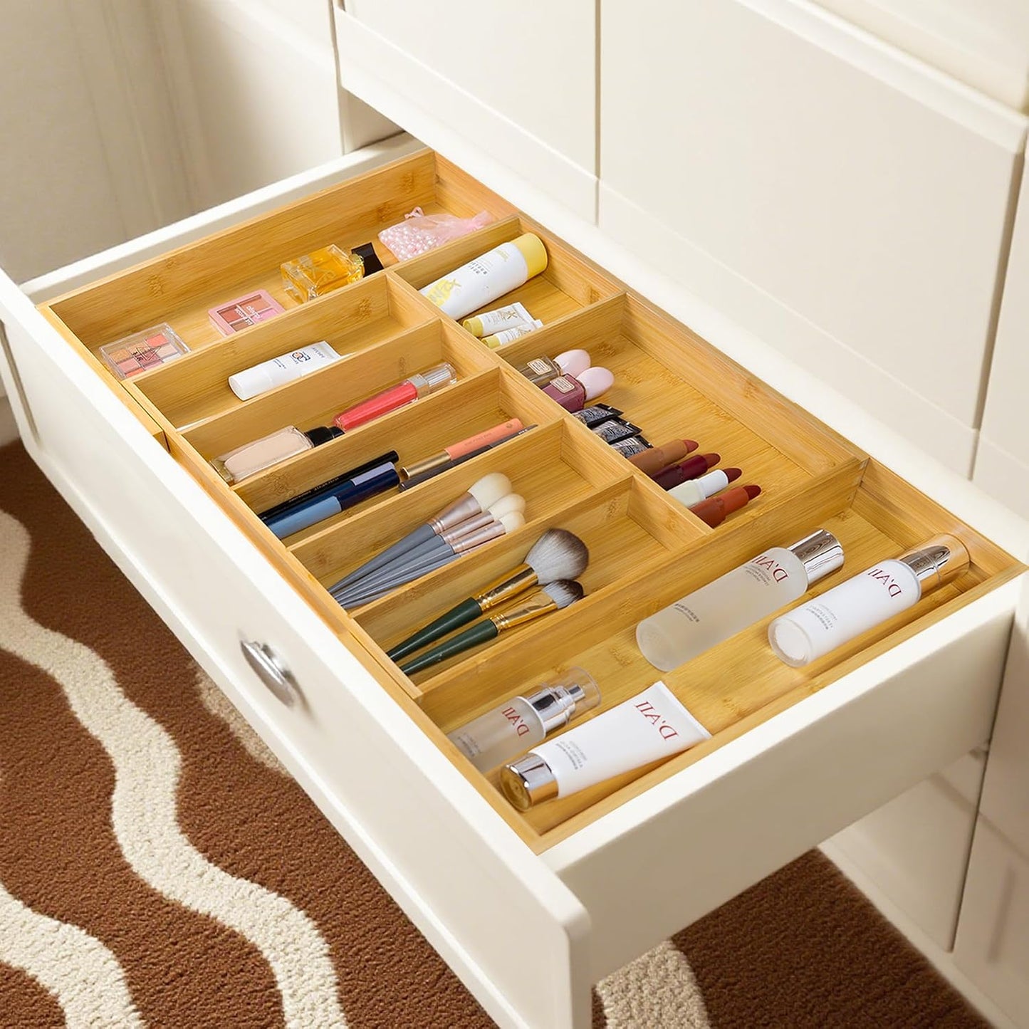 Utoplike Organizador de cajones de cocina extra grande, bandeja de...