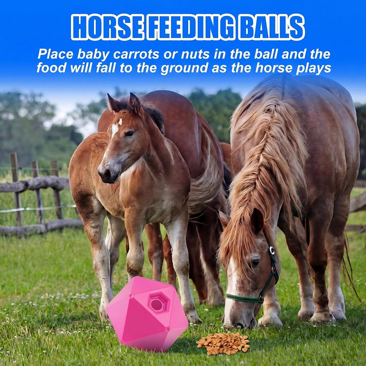 Seenelling Paquete de 1 bola de golosinas para caballos, juguete |...