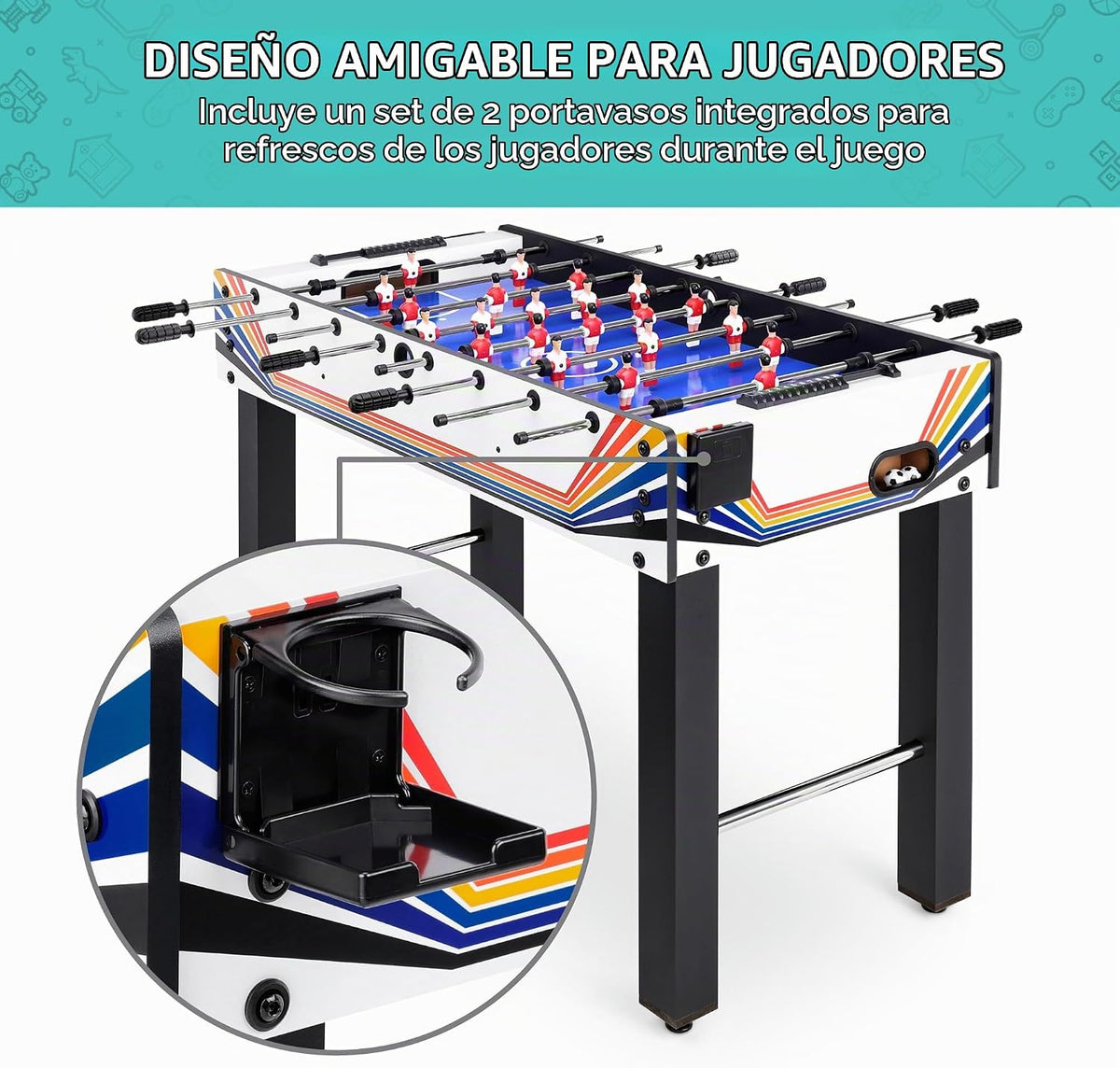Best Choice Products Mesa de futbolín para niños y adultos, mesa de...