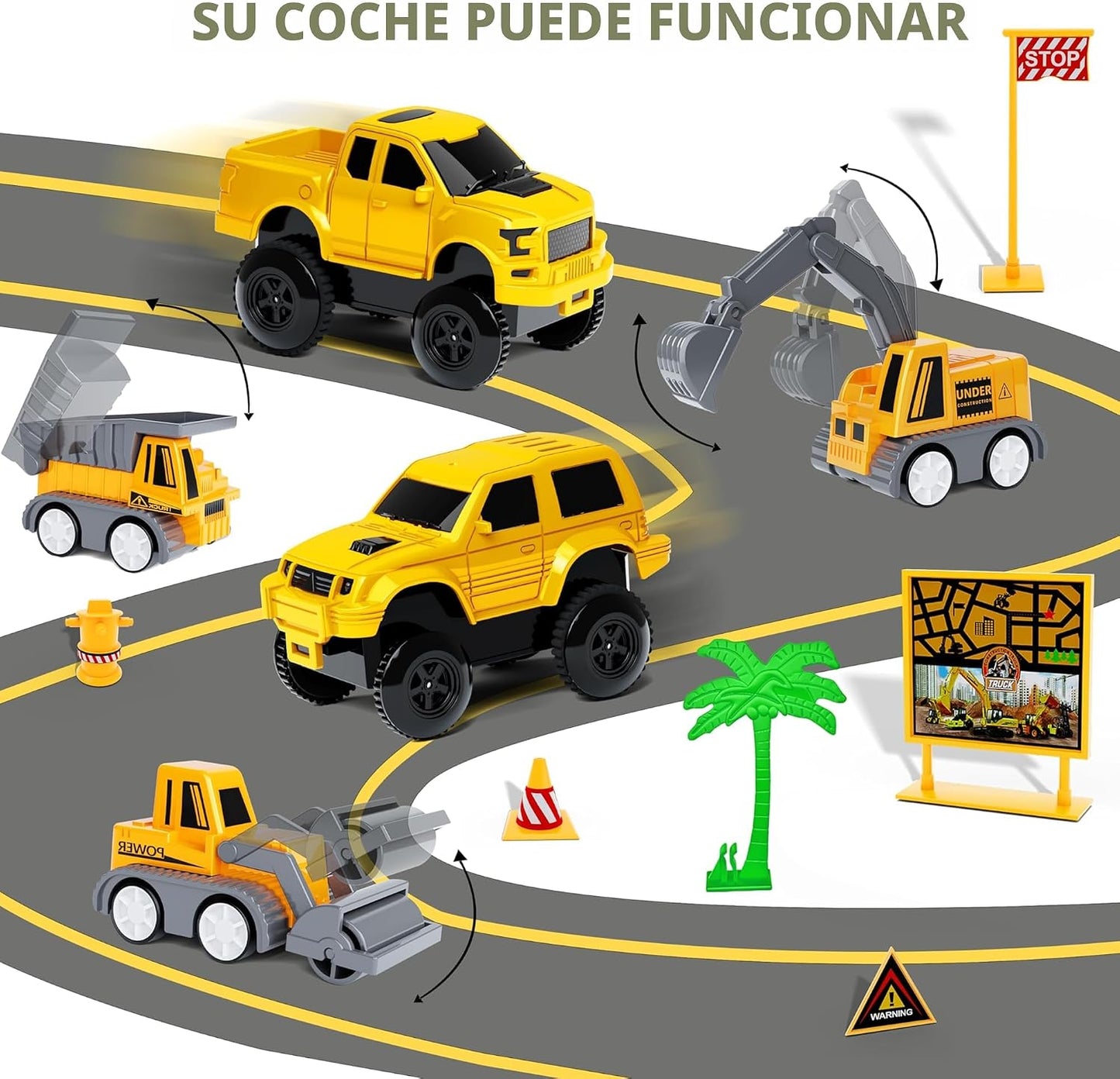 Juguetes para niños 253 piezas Pista de carreras de construcción pa...