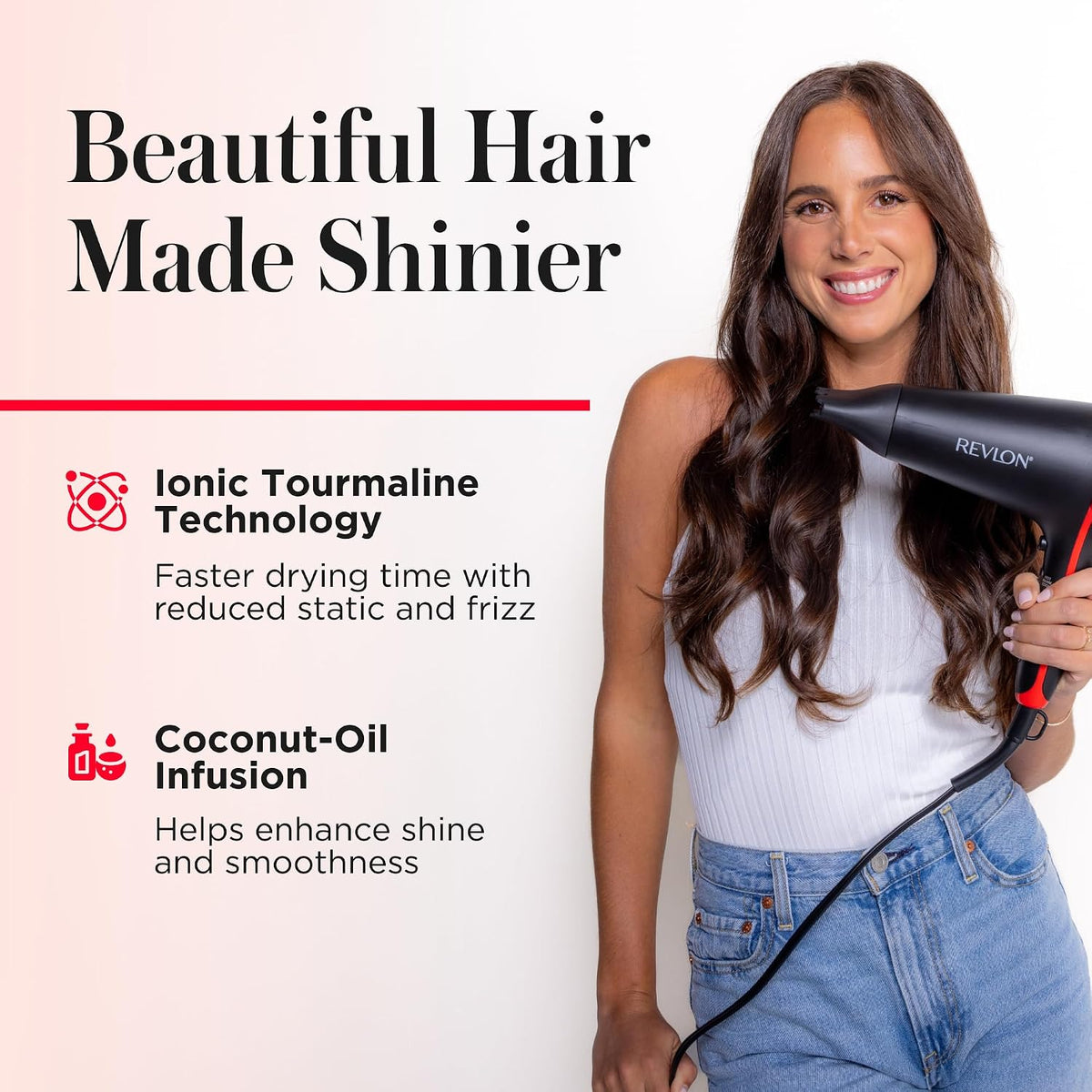 REVLON SmoothStay Secador de Pelo con Infusión de Aceite de Coco co...