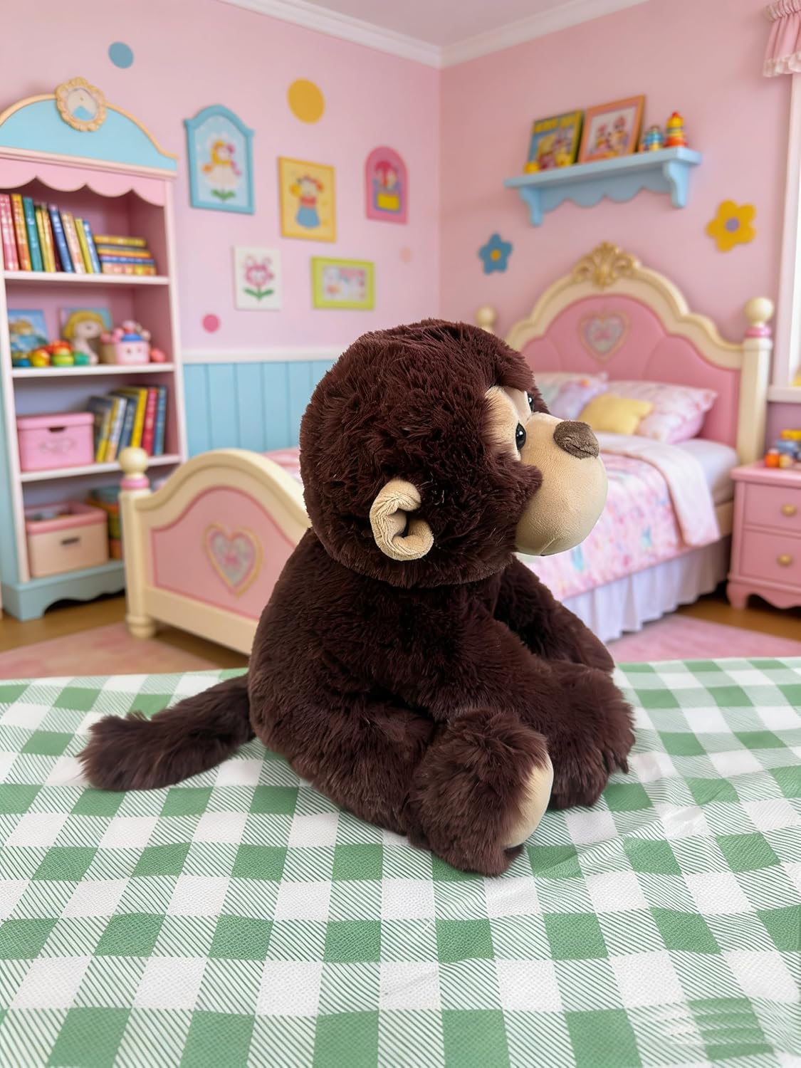 YUKOUQIAN Mono de peluche de animal de peluche lindo de 8 pulgadas...