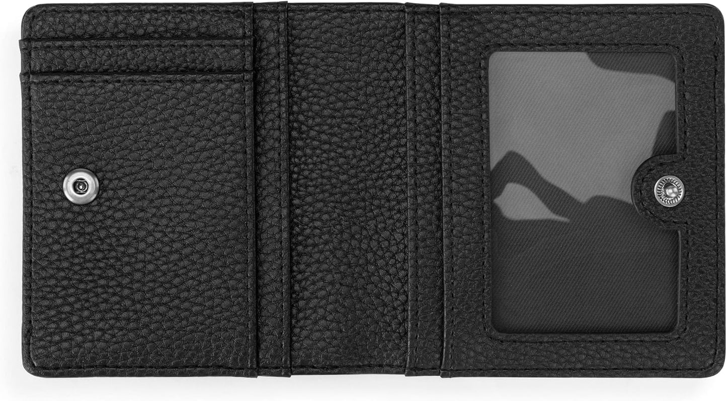 The Sak Mira - Cartera pequeña de piel para mujer, cierre a presión...